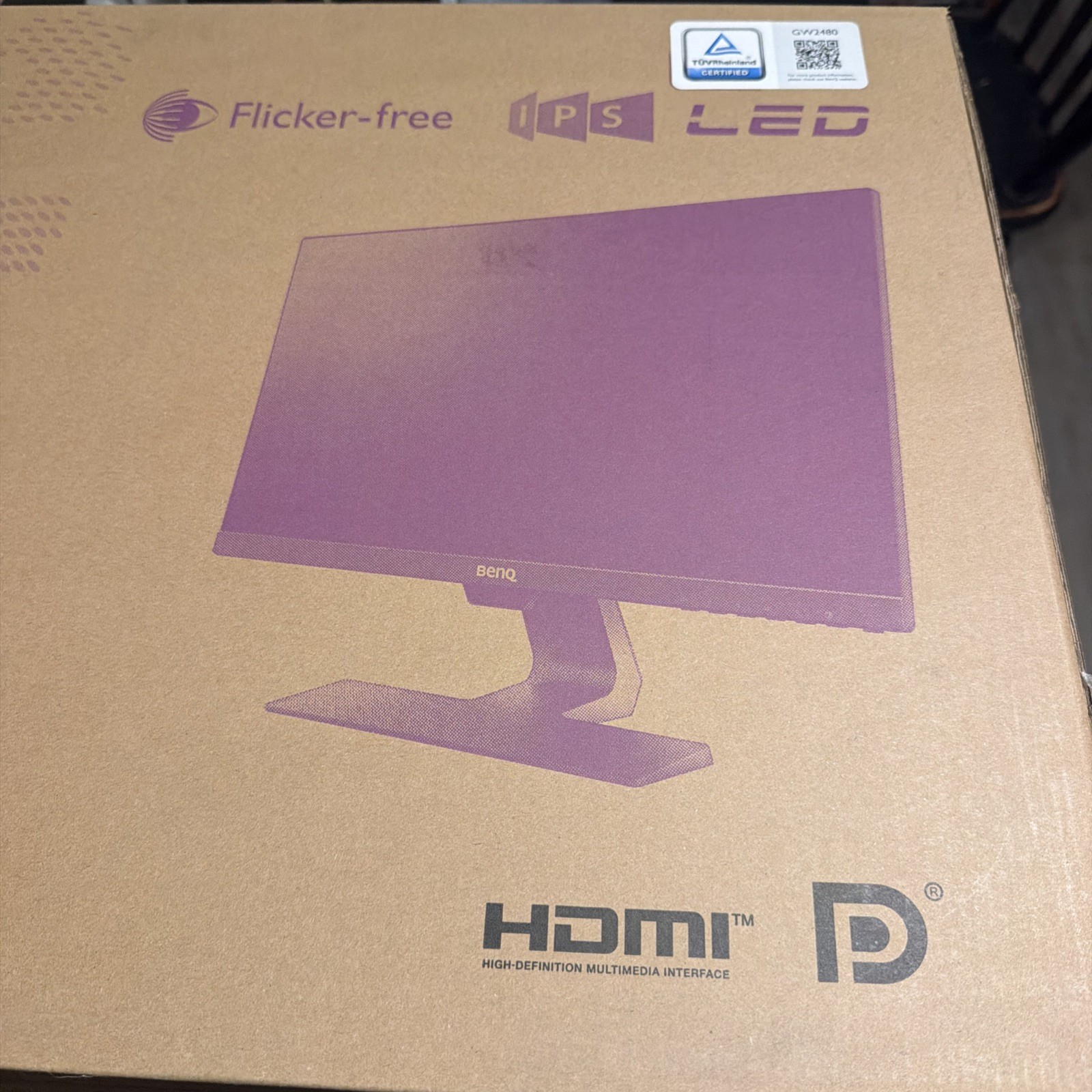 BenQ GW2480 24 Inch Full HD 1920 x 1080 60Hz 5ms Flicker-Free NEW SEALED NEW