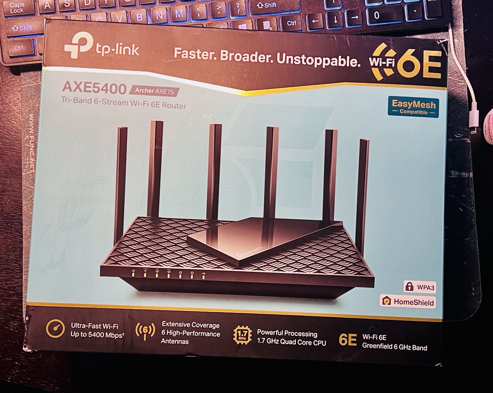 TP-LINK Archer AXE75 AX5400 4 Port 5378 Mbps Wireless Router