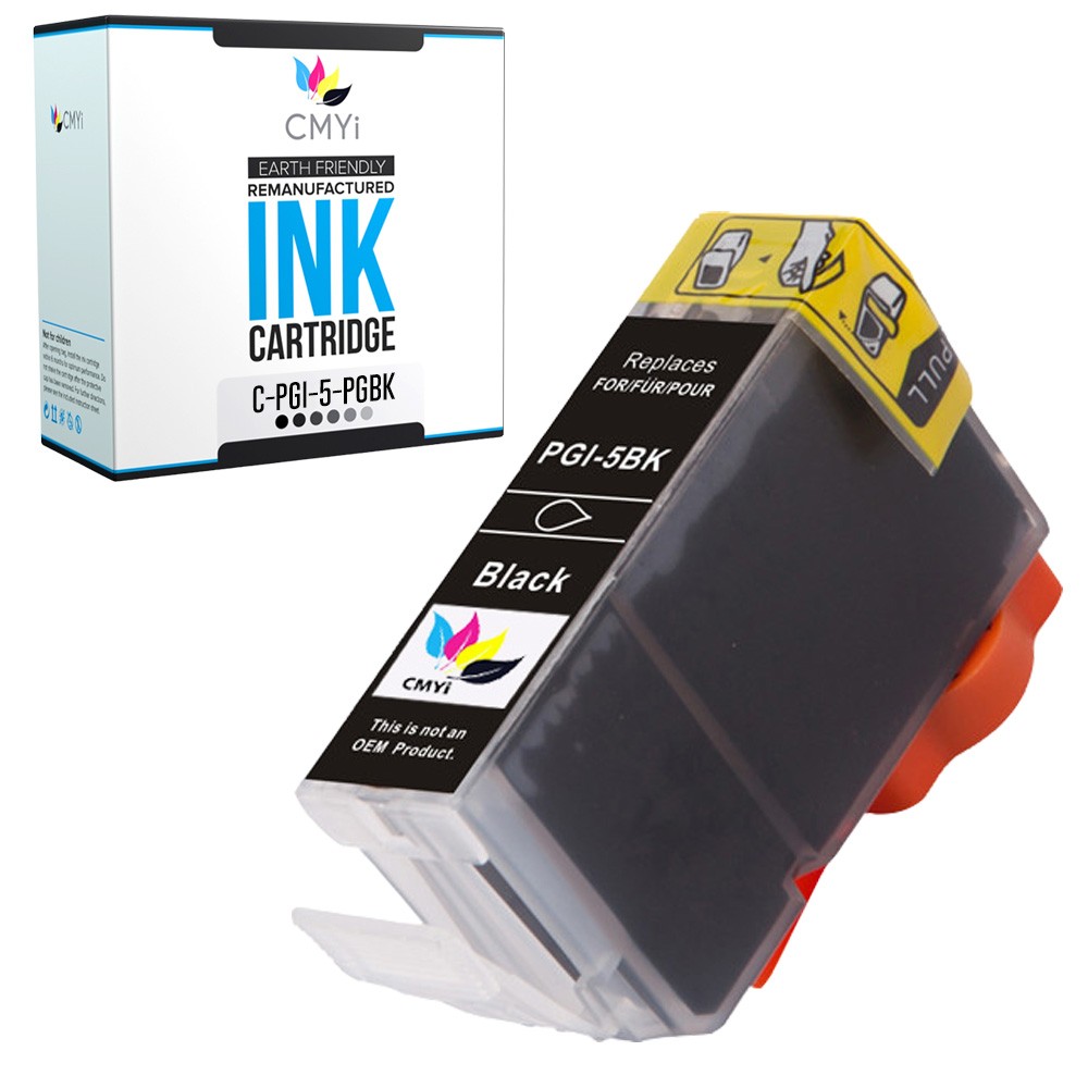 CMYi 1PK PGI-5 Black Ink Cartridge for Canon PIXMA iP4200 iP4300 iP4500 iP5200
