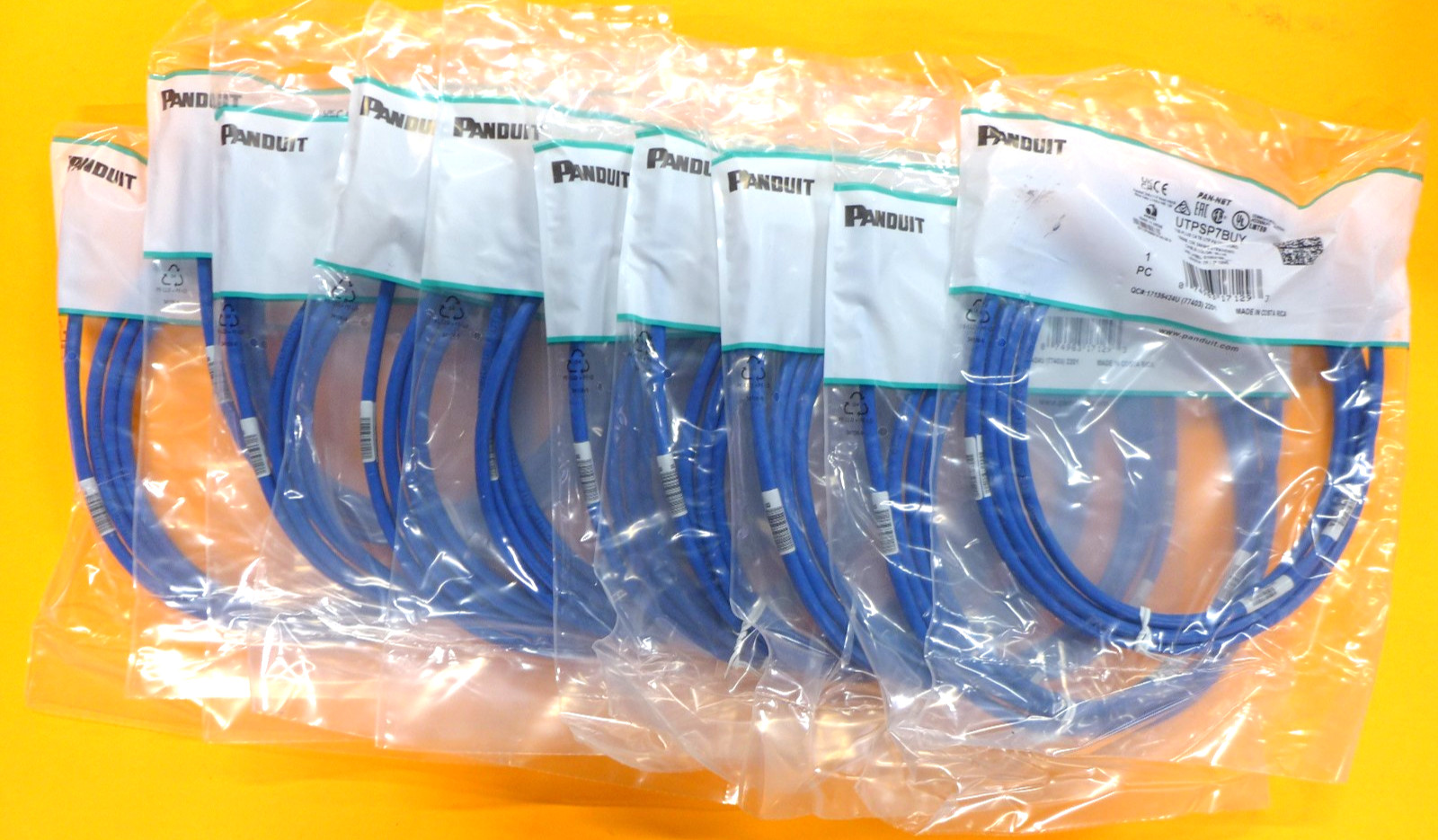 (Lot of 10)NEW Panduit Pan-Net TX6 Plus CAT6 UTP Patch Cord UTPSP7BUY
