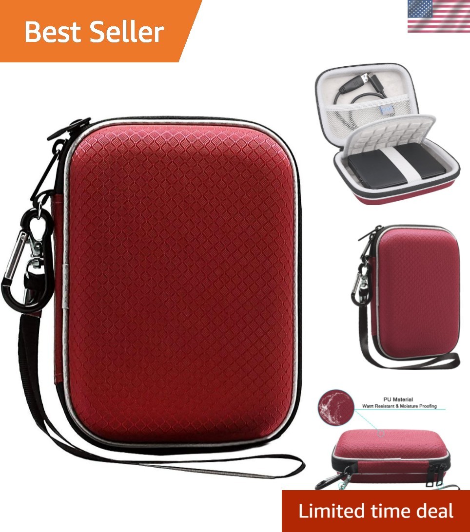Lightweight Waterproof Hard Drive Carrying Case - Perfect for Travel & Storage