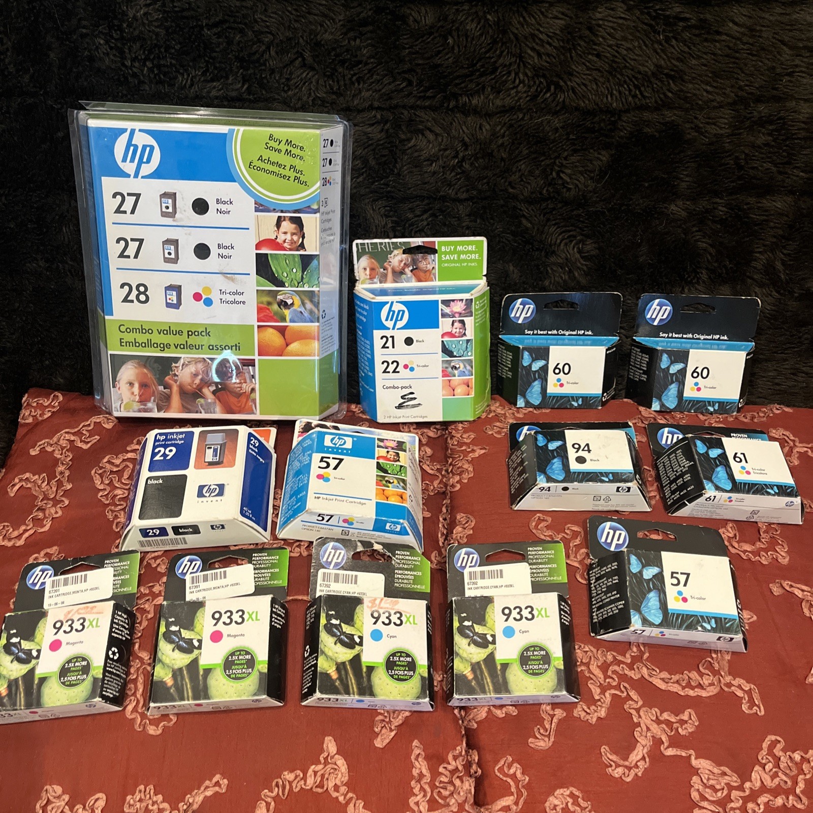 HUGE LOT HP PRINTER INK GENUINE All NEW & SEALED (Various Expiration dates)
