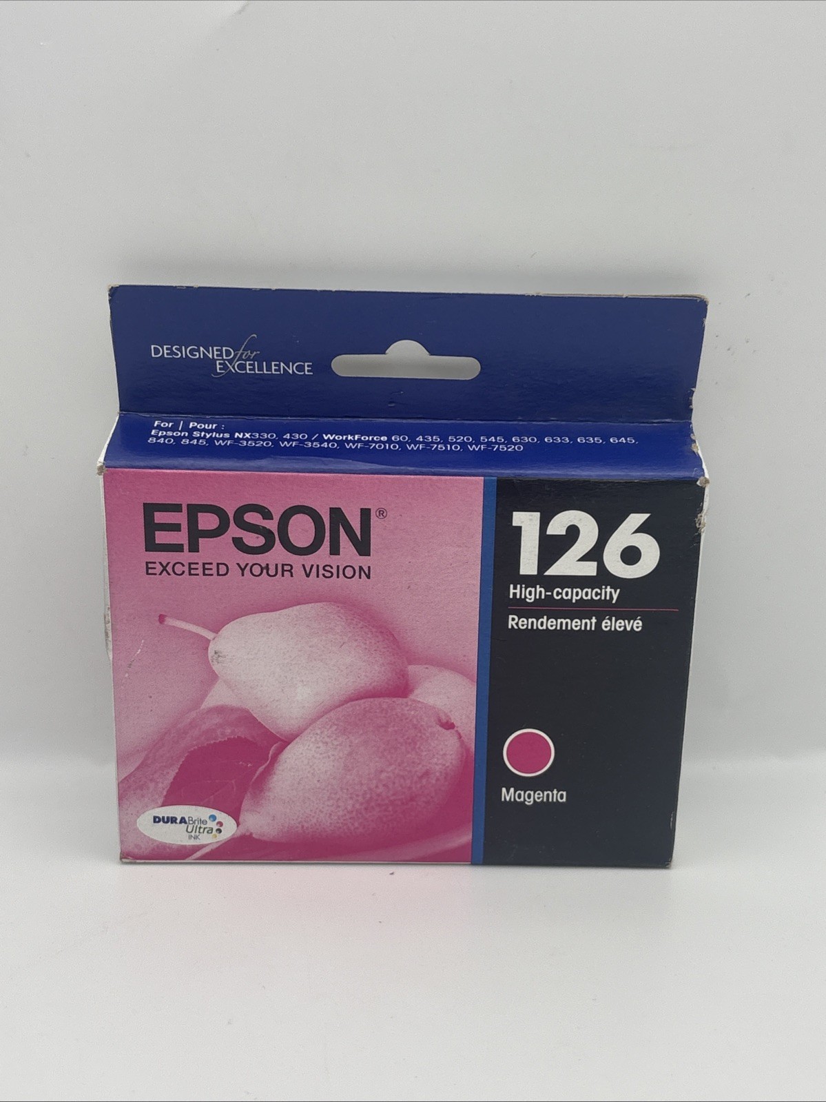 Genuine Epson 126 Magenta Ink Cartridge (T126320) DURAbrite ultra. Exp 2019