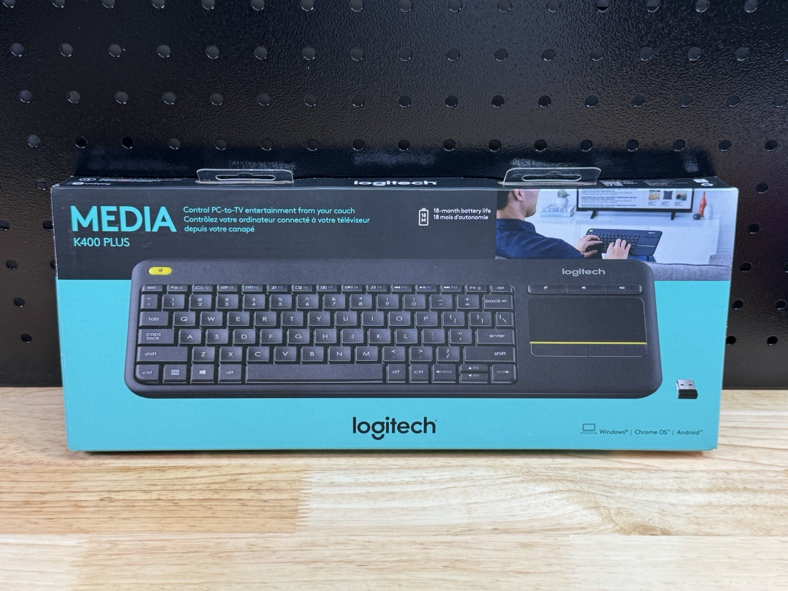 Logitech - K400 Plus TKL Wireless Membrane Keyboard for PC/TV/Laptop/Tablet