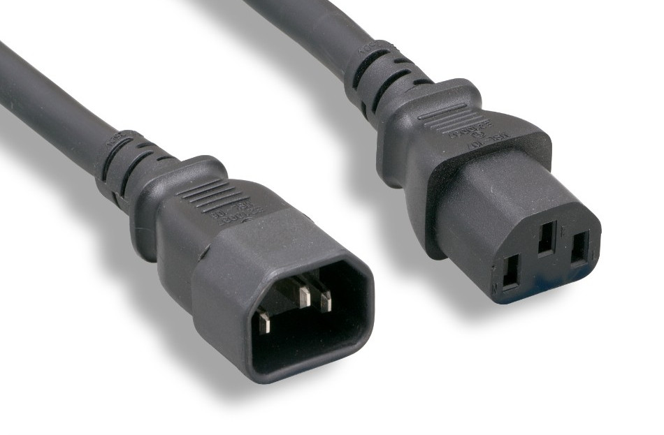 18 AWG Power Extension Cord IEC-60320 C14  IEC-60320 C13 18/3 UL SVT single lot