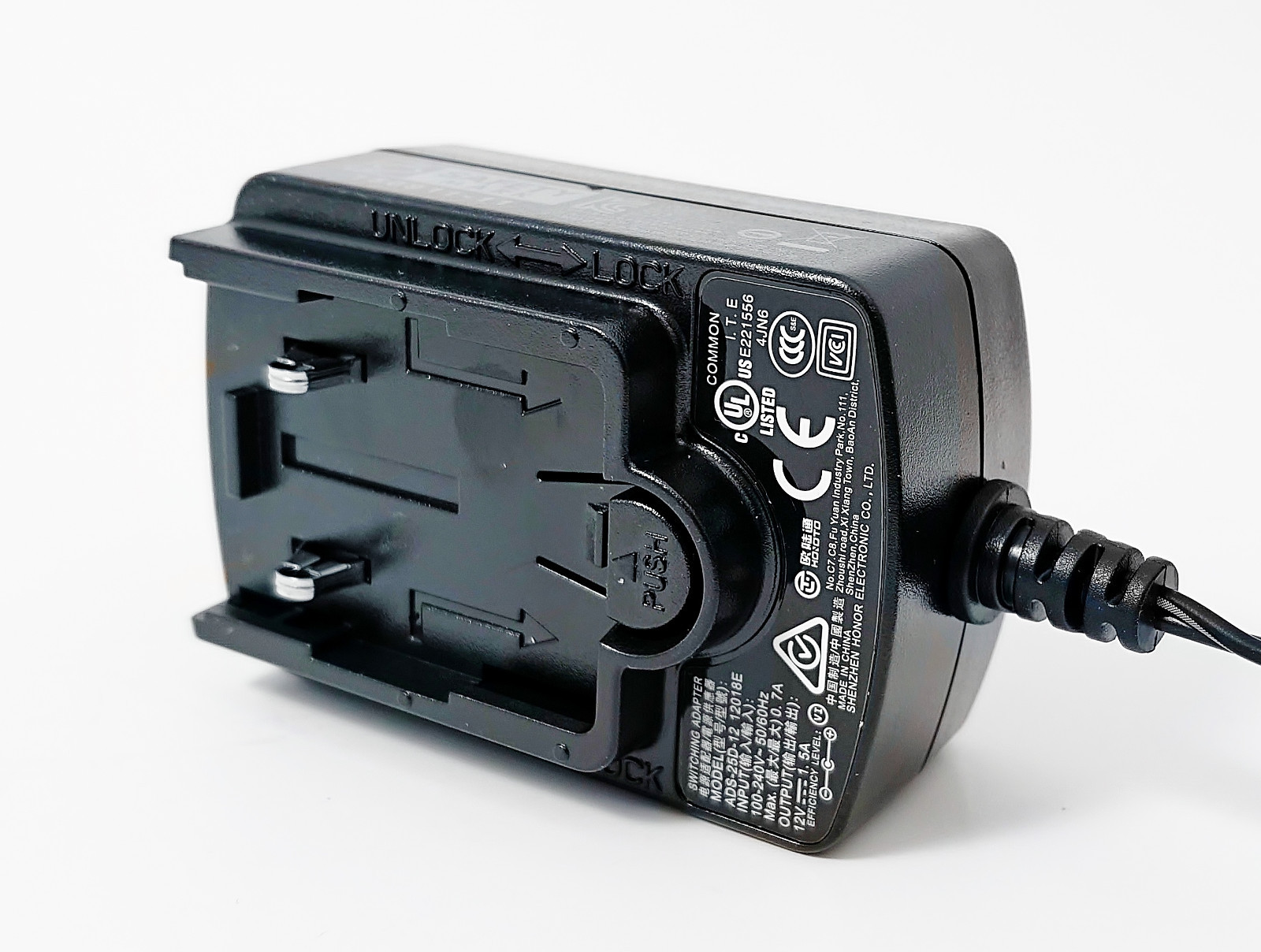 12V 1.5A ADS-25D-12 12018E  Switching Power Adaptor w/ US UK AU EU KR JP Plugs
