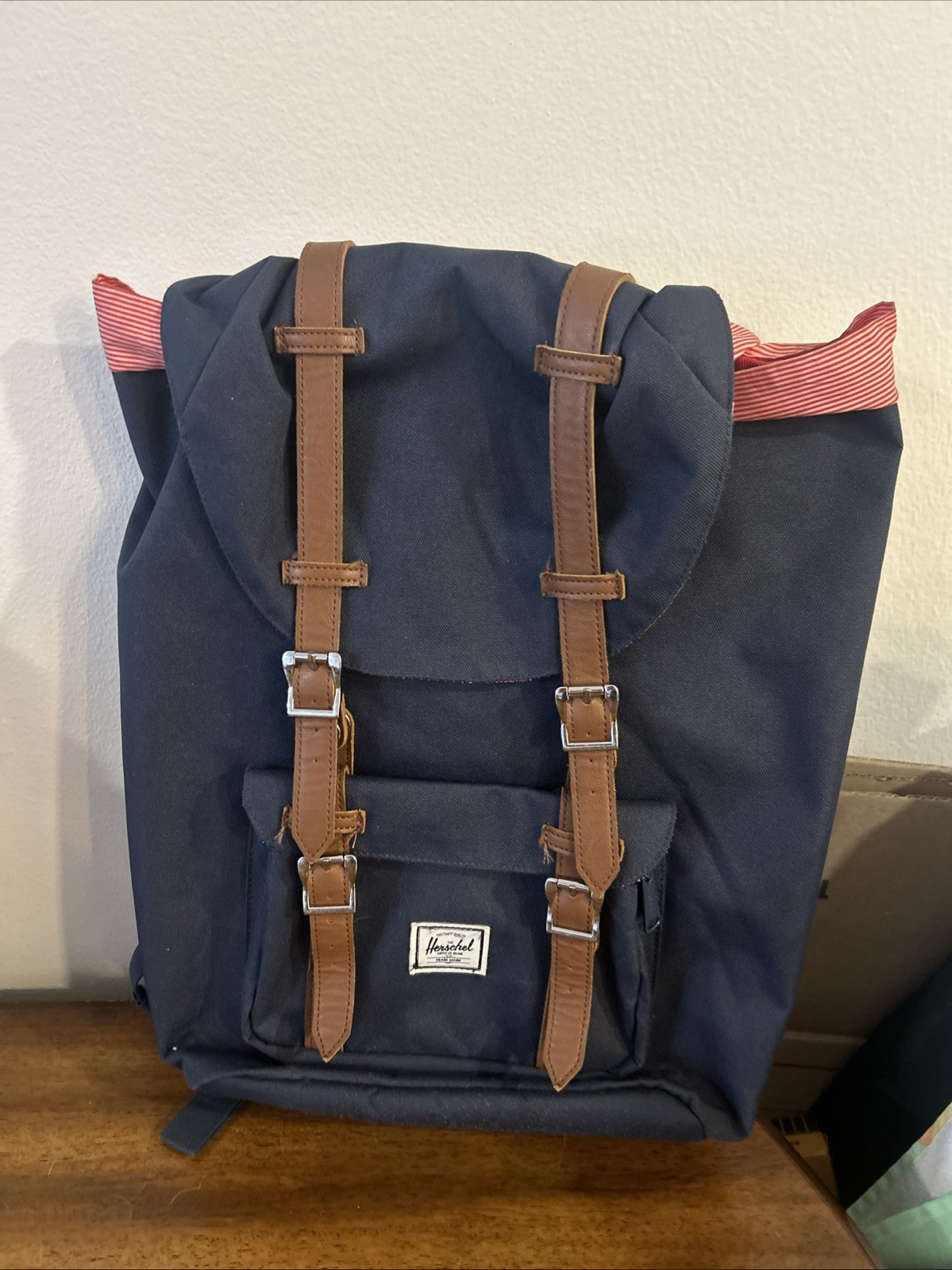 Herschel Supply Co Backpack Little America Navy Blue Pink