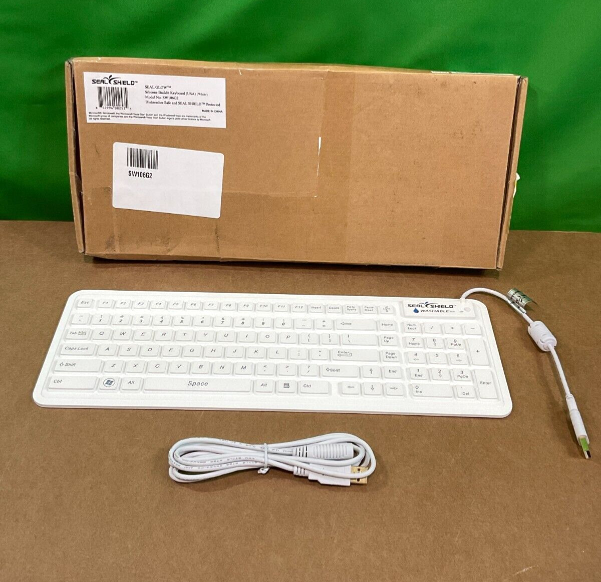 Seal Shield Seal Glow2 SW106G2 Wired Keyboard White ✅❤️️✅❤️ Open Box