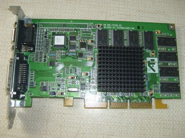 Apple 630-3372 ati 109-72700-02 rage128 pro agp video card, p/n:1027270105