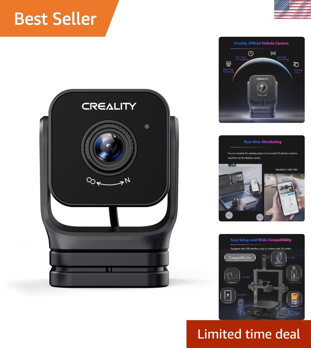 Creality Official Nebula Camera, 3D Printer Real-Time Monitoring