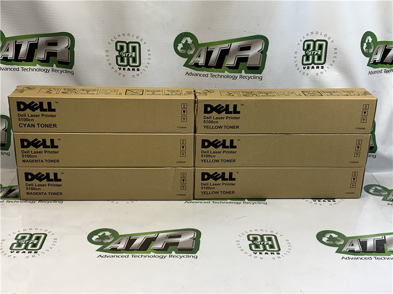 Dell 5100cn Toner Cartridge Magenta Yellow Cyan New In Box Bundle of 6