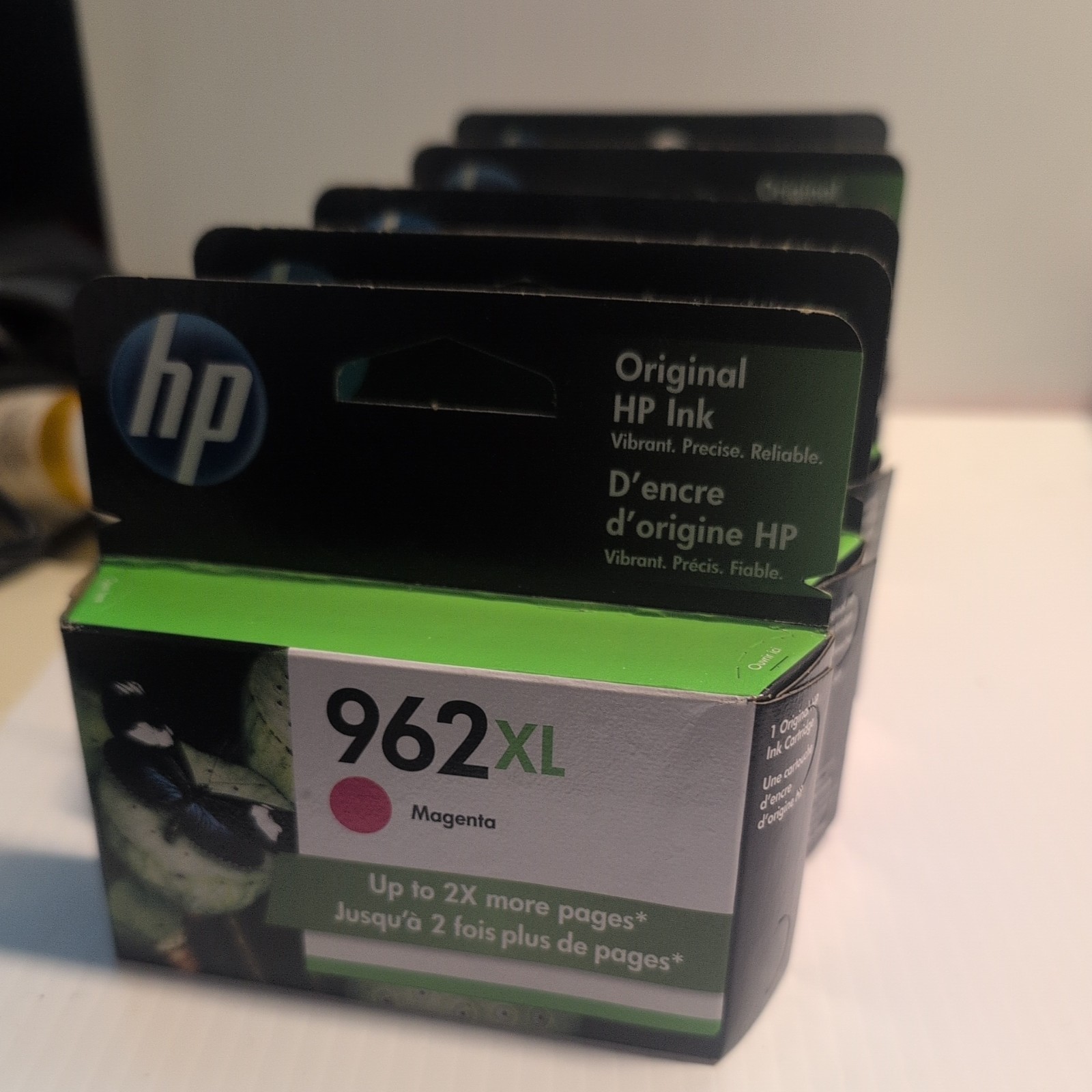New- Set of 5, HP 962XL Genuine Original Inkjet Ink Magenta 3JA00AN Expired 