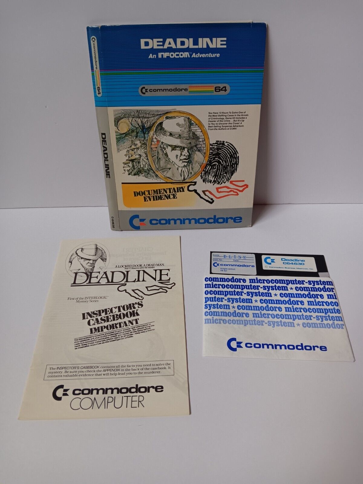 Commodore 64 Deadline Infocom Adventure Computer Game Software Tested/Works