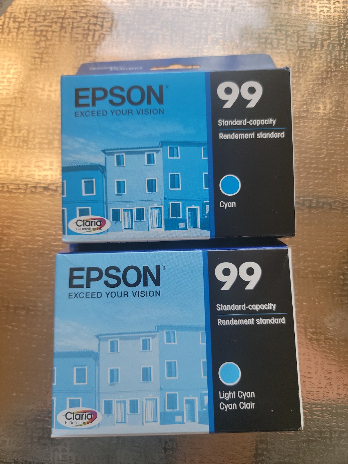 EPSON 99 CYAN SEALED BOXES  Lot of 2 Packs New Exp 03/24