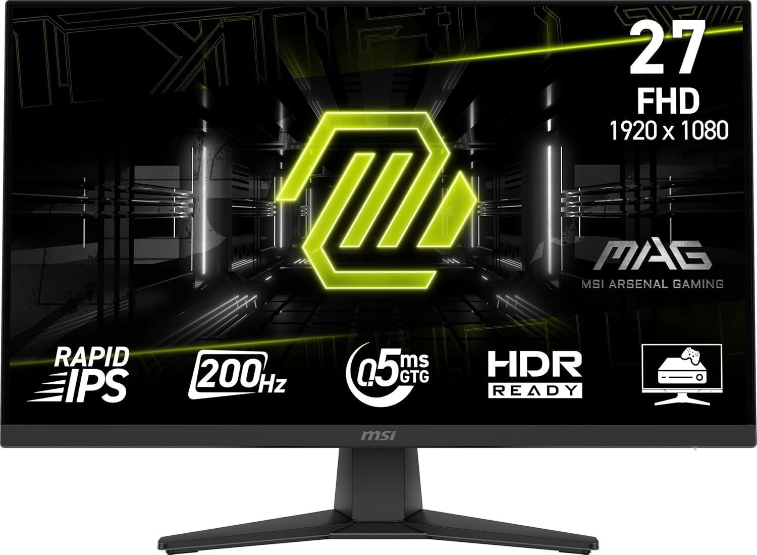 MSI MAG 272F 27" IPS FHD 200Hz Gaming Monitor 0.5ms, FreeSync Premium, HDR Ready