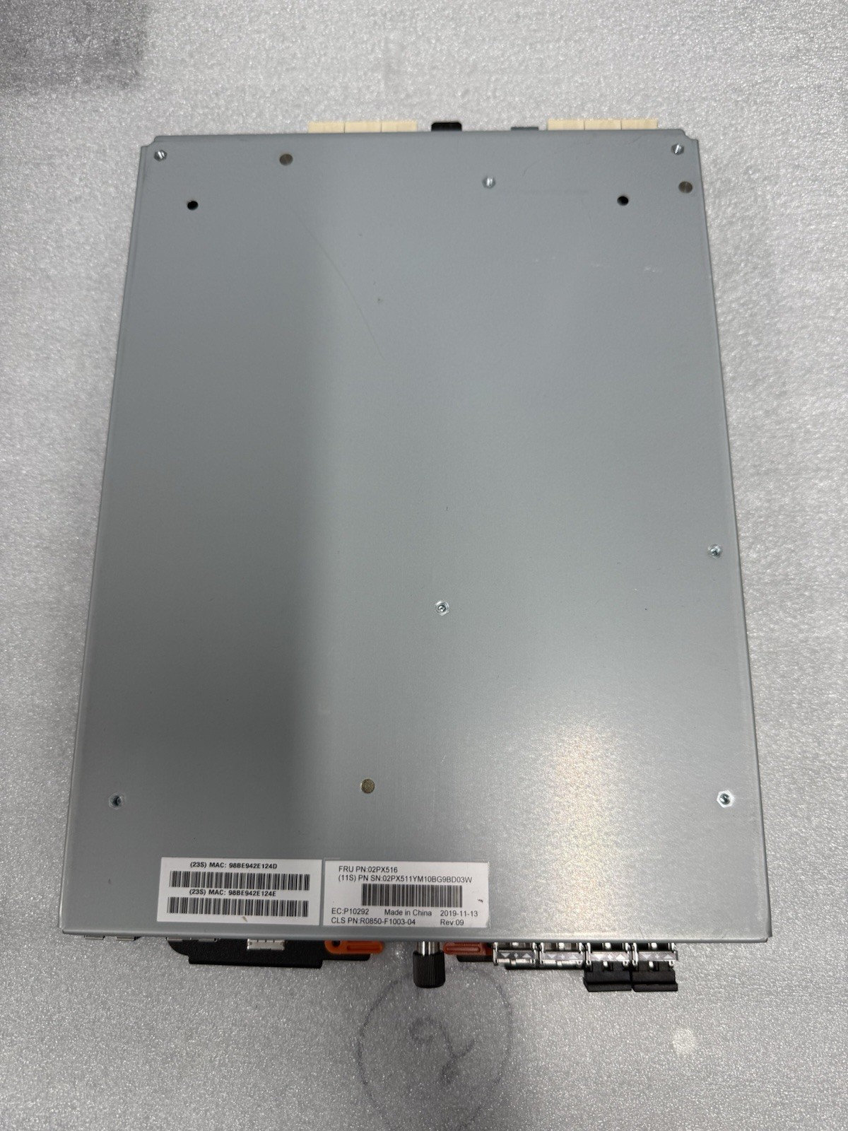 IBM 02PX516 16GB FC SAN Controller for Storwize V5010E 02PX511 + 4x GBICs