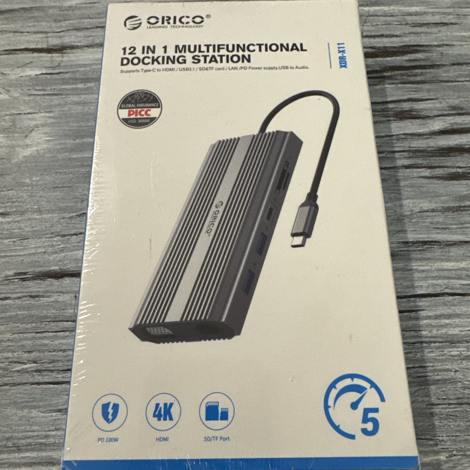 Orico 12in1 Multifunctional RGB USB-C Docking Station XDR-X1 New Sealed
