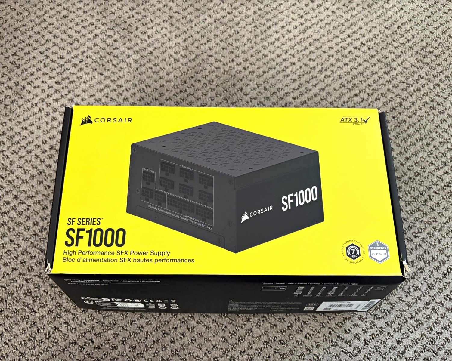 Corsair SF1000 SF Series SFX 1000W Modular ATX 3.1 PSU Black