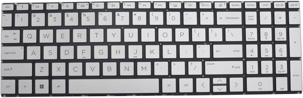New HP Pavilion 17-CN 17-CN0000 17-CP 17-CP0000 Series Backlit Silver Keyboard
