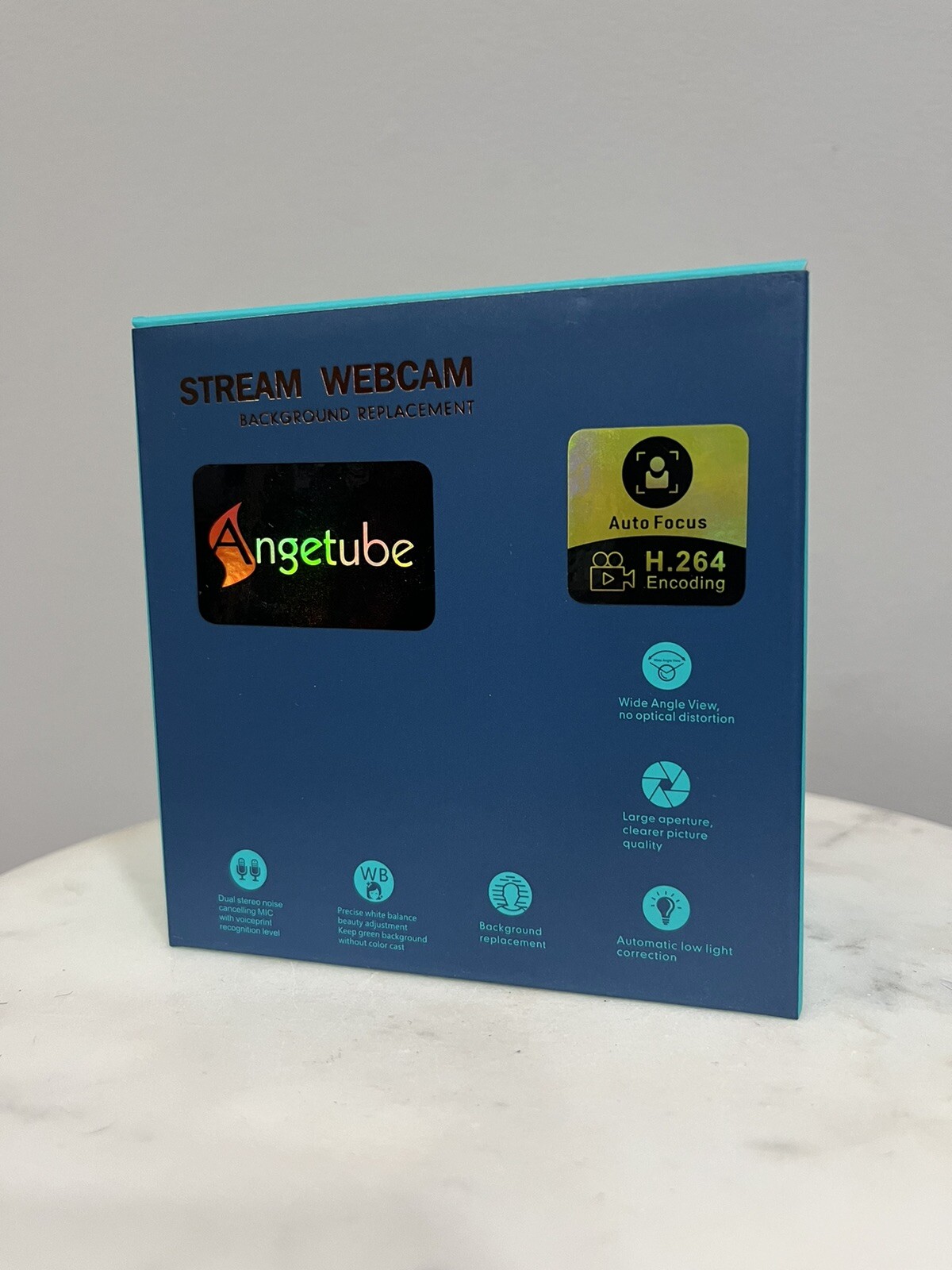Angetube Stream 920 HD Webcam Background Replacement H.264 Encoding Web Camera