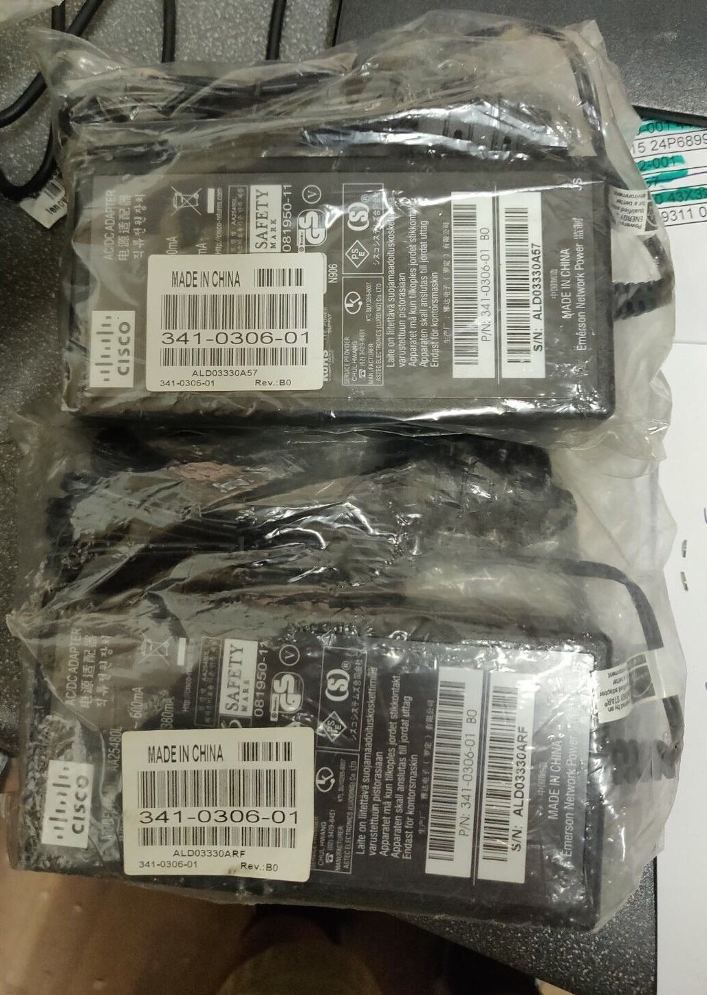 2x Cisco 341-0306-01 48V 0.38A AC Power Supply for 1140 1240 1300 - NEW