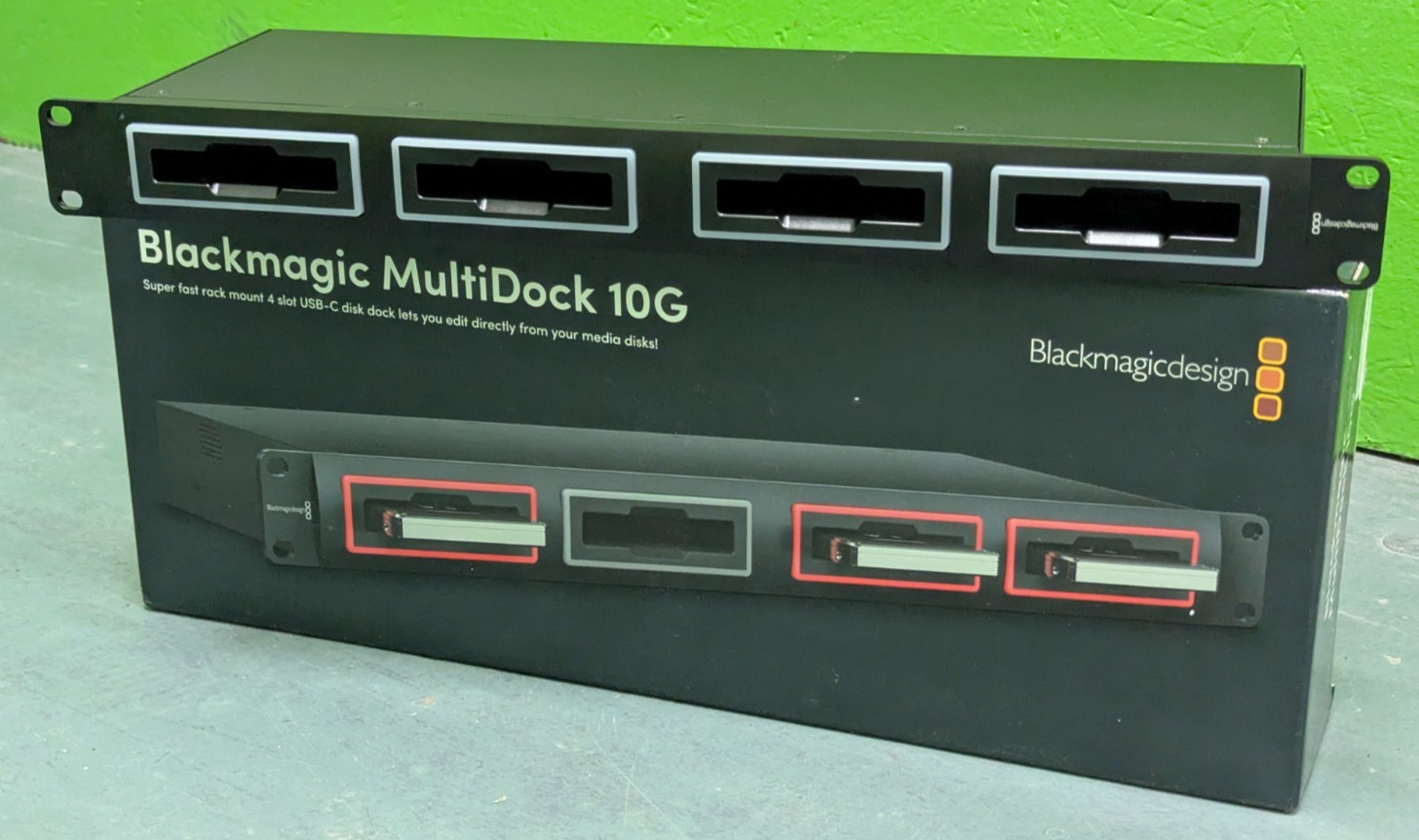 Blackmagic Design MultiDock 10G Super Fast Rack Mount 4-Slot USB-C Disk Dock