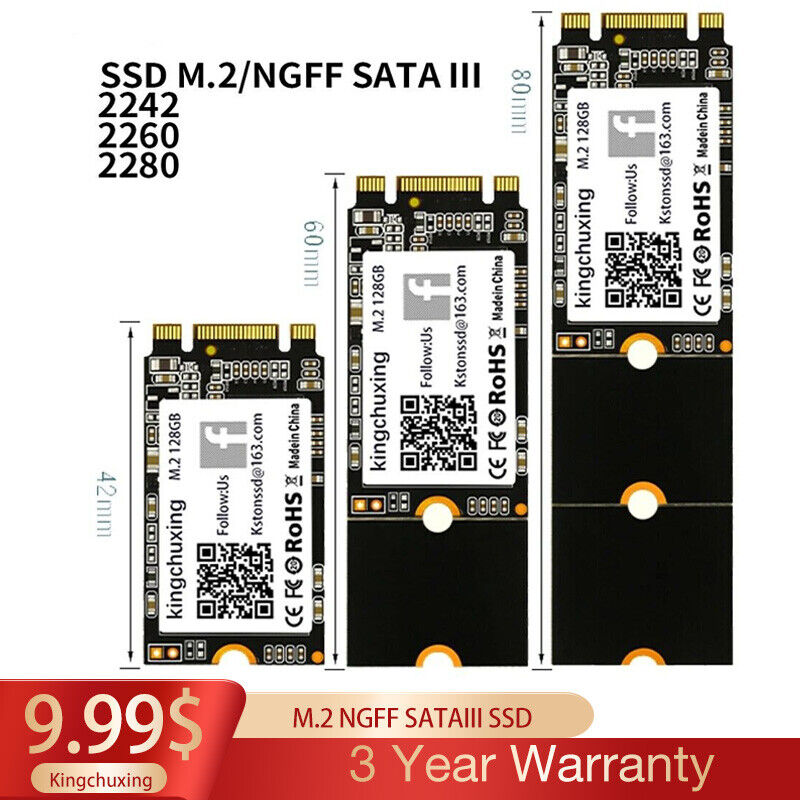 M.2 SATA NGFF SSD 512GB 256GB 128GB 2280 2242 2260 Solid State Hard Drives PC