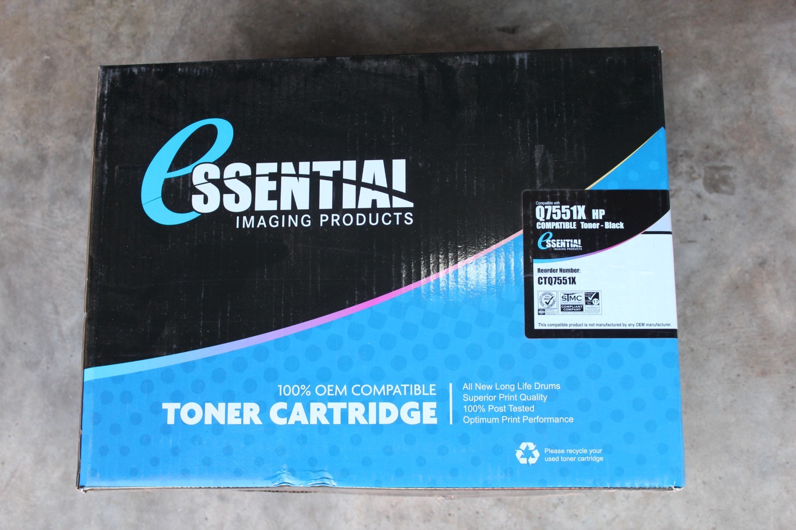 HP Q7551X Black Toner Cartridge LaserJet P3005 M3027 By Essential