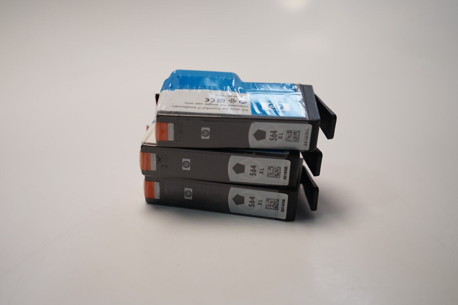 OEM Lot Bundle of 3 HP 564 XL Black Ink Cartridges Expired 2014 or later SEALED