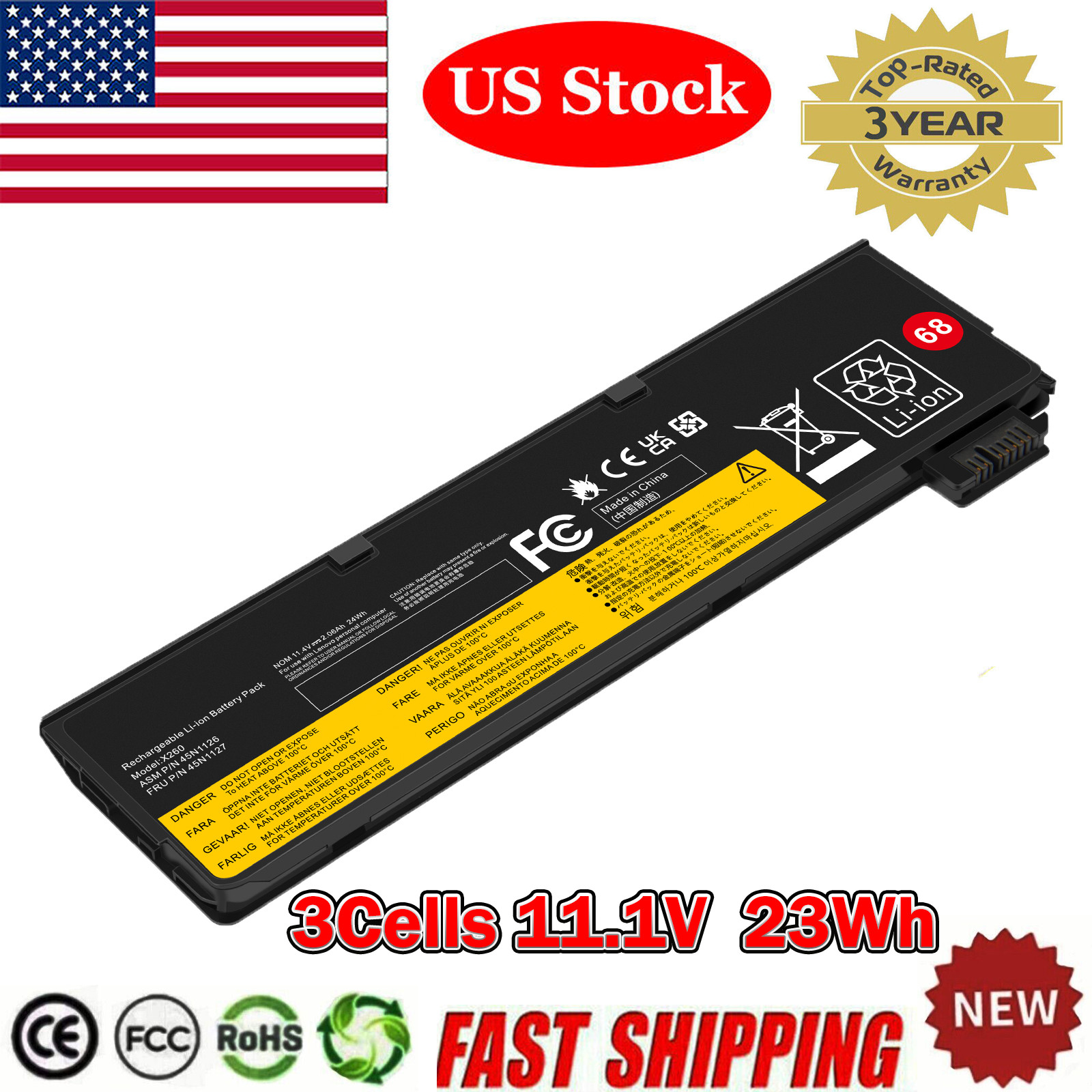 Battery For Lenovo Thinkpad T440 T440s T460 T450 T450s T460P T470P X260 0C52862