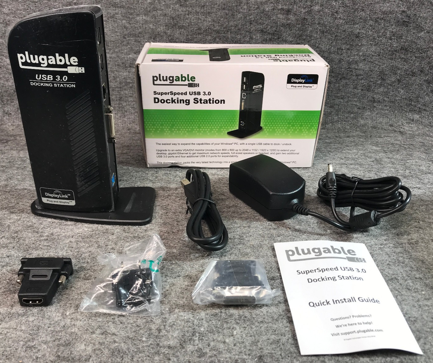 Plugable UD-3000 SuperSpeed USB 3.0 Universal Laptop Docking Station DisplayLink