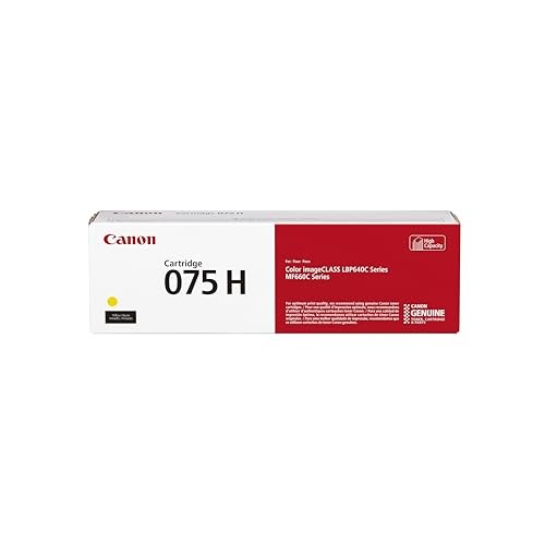 Canon 075 Original High Yield Laser Toner Cartridge - Yellow Pack (6366c001)
