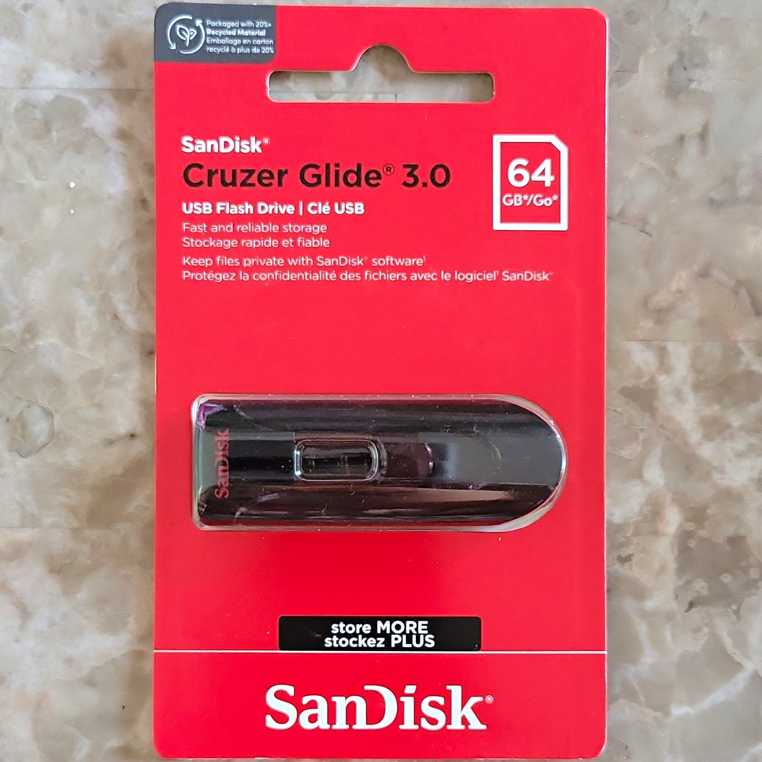 8 Count SanDisk Cruzer Glide 3.0 64GB USB 3.0 Type-A Flash Drive Black SDCZ600