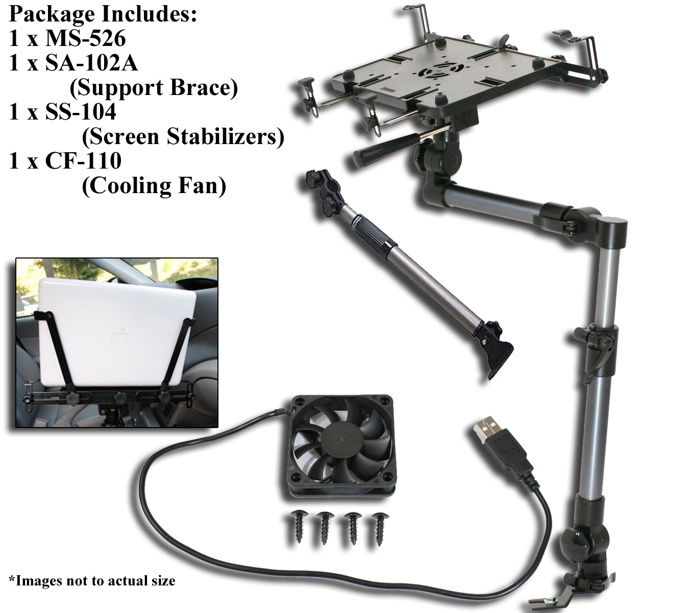 *Bundle Sale*Mobotron Heavy-Duty Vehicle Laptop Mount, (MS-526B)
