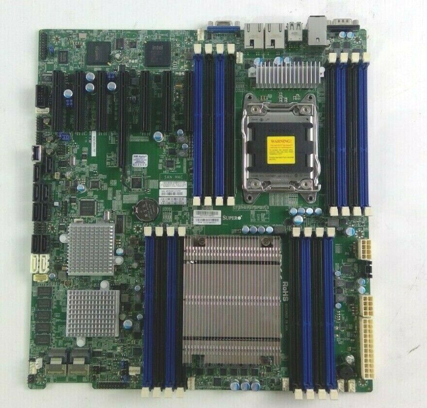SUPERMICRO Dual Socket LGA-2011 E-ATX 16-DIMM Motherboard X9DRH-7F w/ 1 heatsink