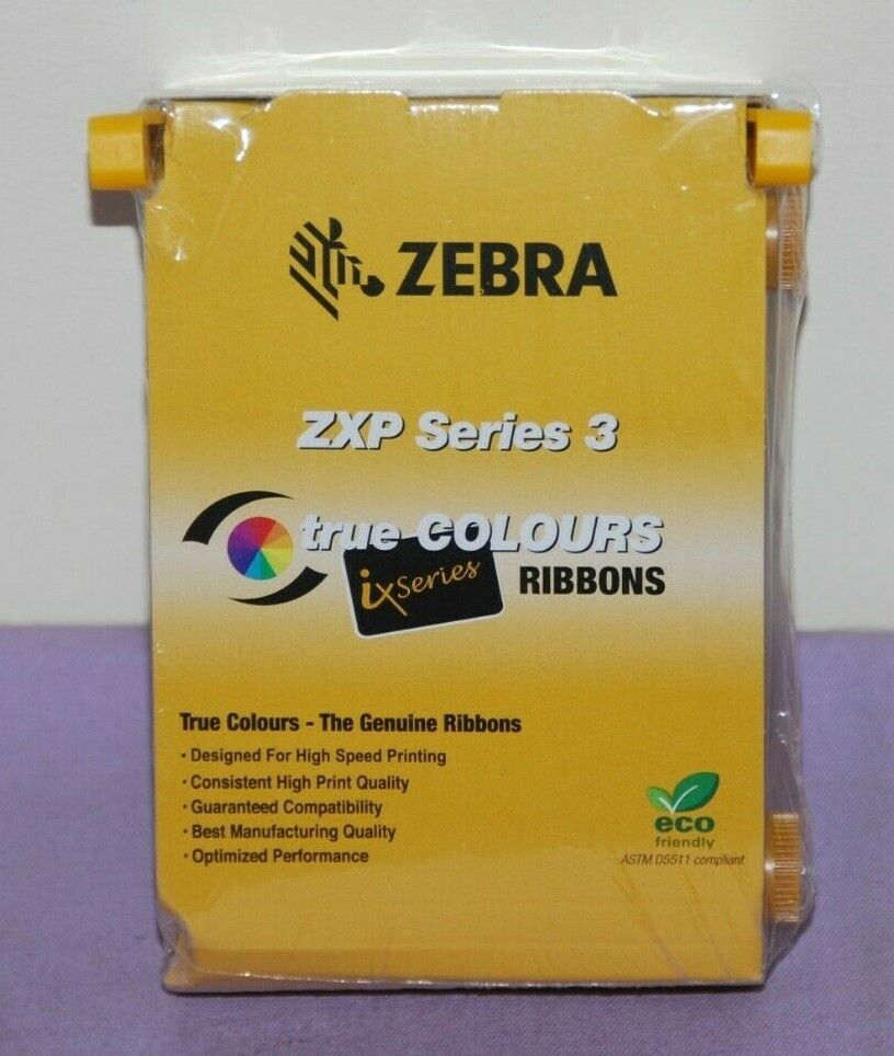 Zebra ZXP Series 3 Printer True Colours Black Ribbon 800033-860 (500 Images)-NEW