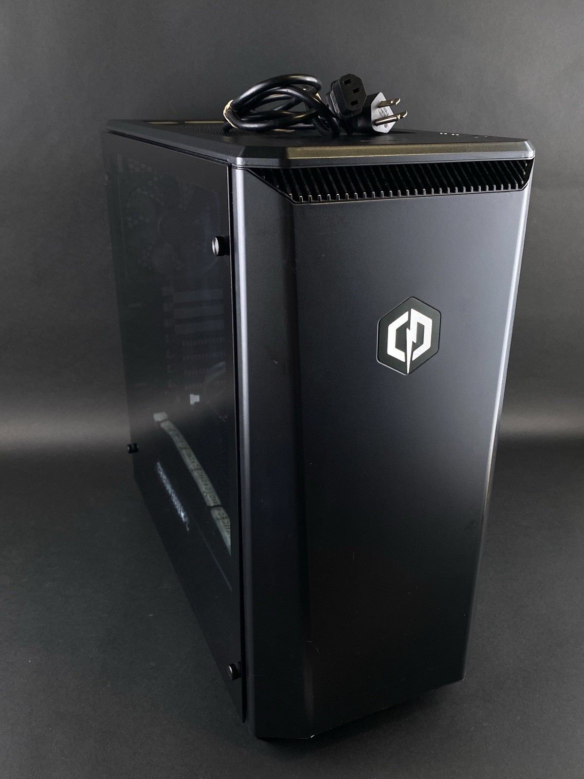CyberPower C Series Mid Tower Gaming PC Case Thermaltake 600W PSU Glass Side