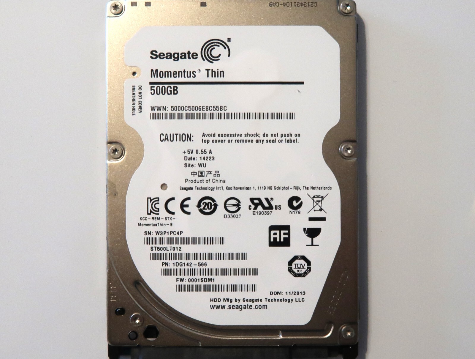 Seagate ST500LT012 1DG142-566 0001SDM1 (W3P1) China WU 500gb 2.5" Sata 11/2013