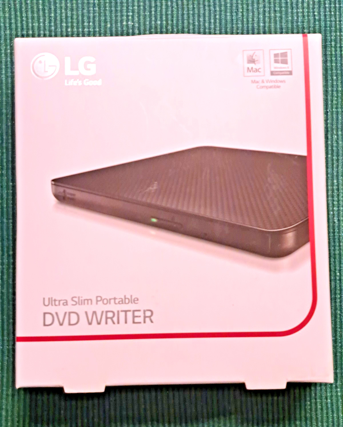 LG SP80NB60 Ultra Slim USB External DVD Writer CD Burner PC Mac Black Open Box
