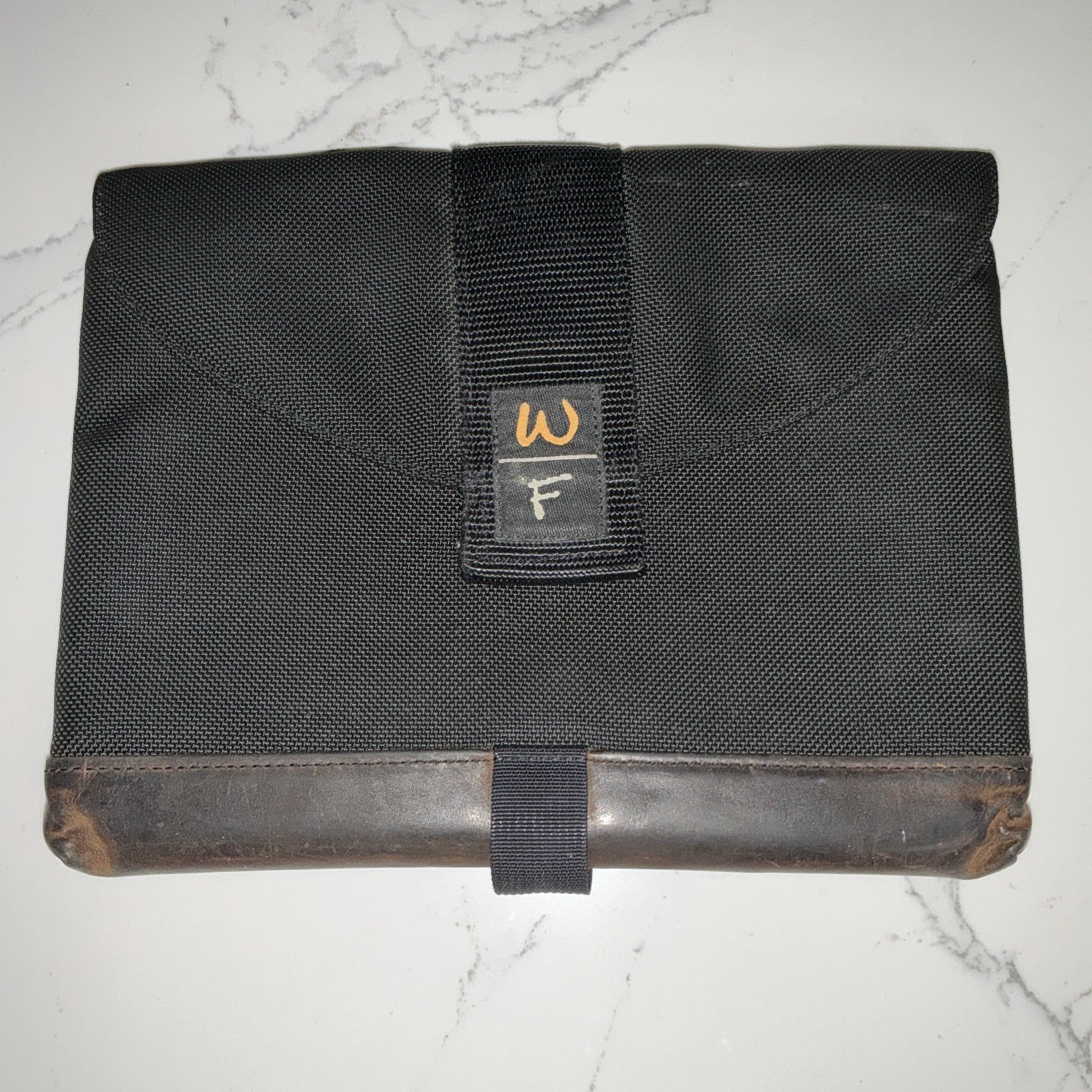 WaterField San Francisco SF Bags Black With Brown Leather 10.5 x 8in Retired