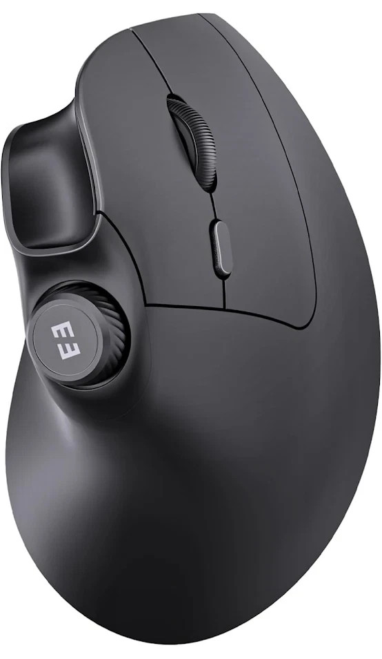 Seenda MBD5 Vertical Ergonomic Mouse BT/USB, Volume Dial, Quiet Clicks, Black