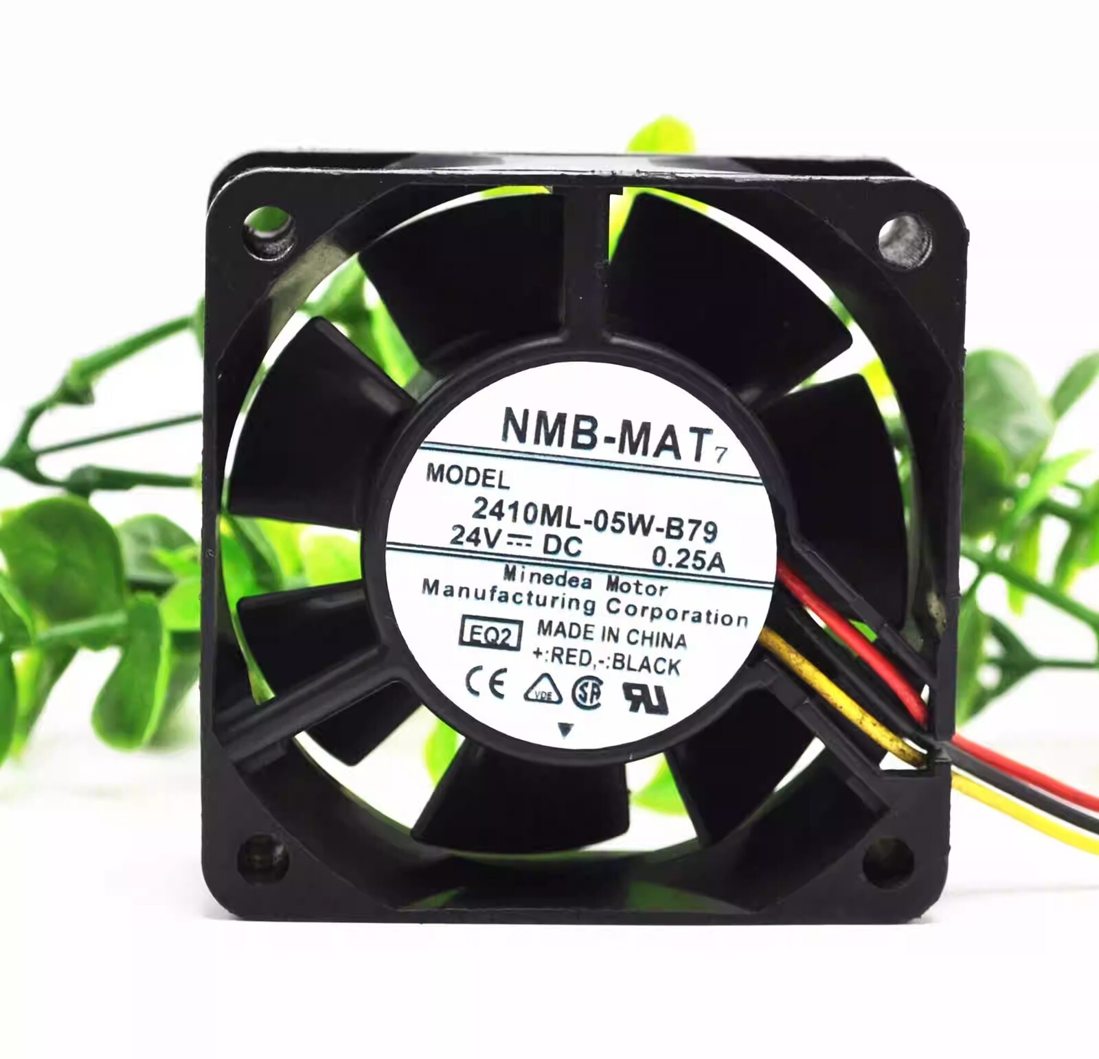 NMB 2410ML-05W-B79 6025 DC24V 0.25A 6CM 3-Wire Inverter Cooling Fan