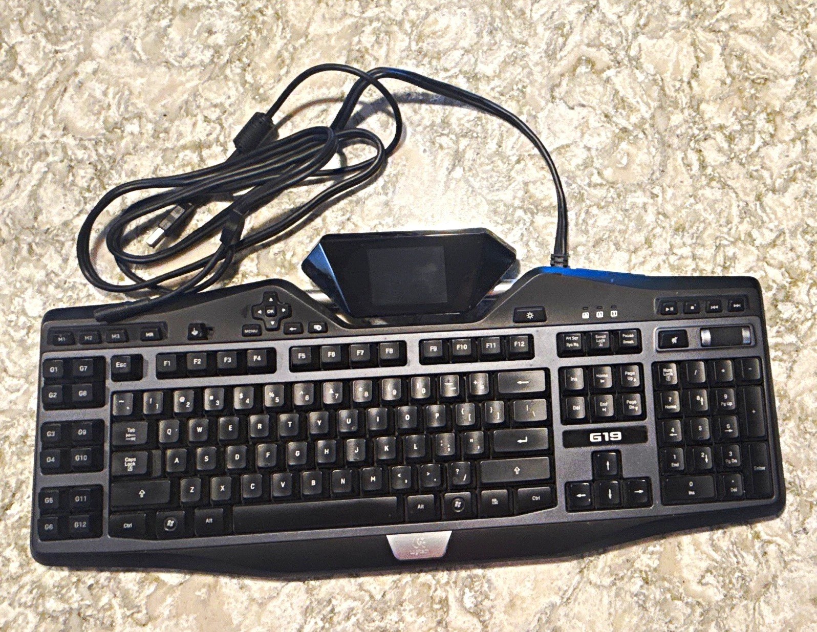 Logitech G19 Wired USB Gaming Keyboard LCD Programmable Keys Media Black