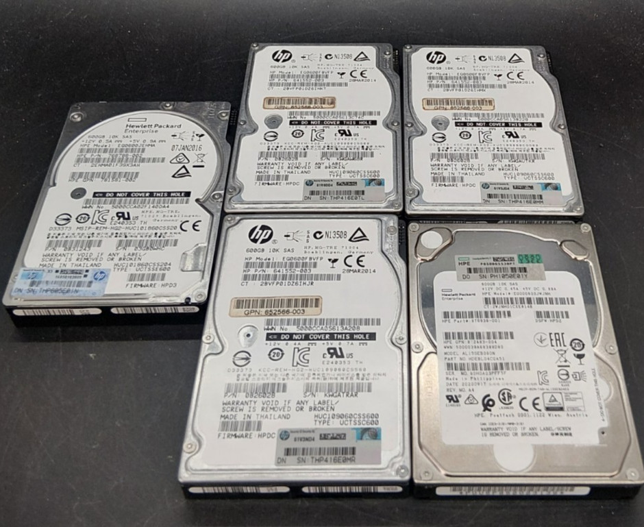 3-HP 600GB EG0600FBVFP/1-HP EG000600JWJNH/1- HP EGO600JEHMA - HDD Drive
