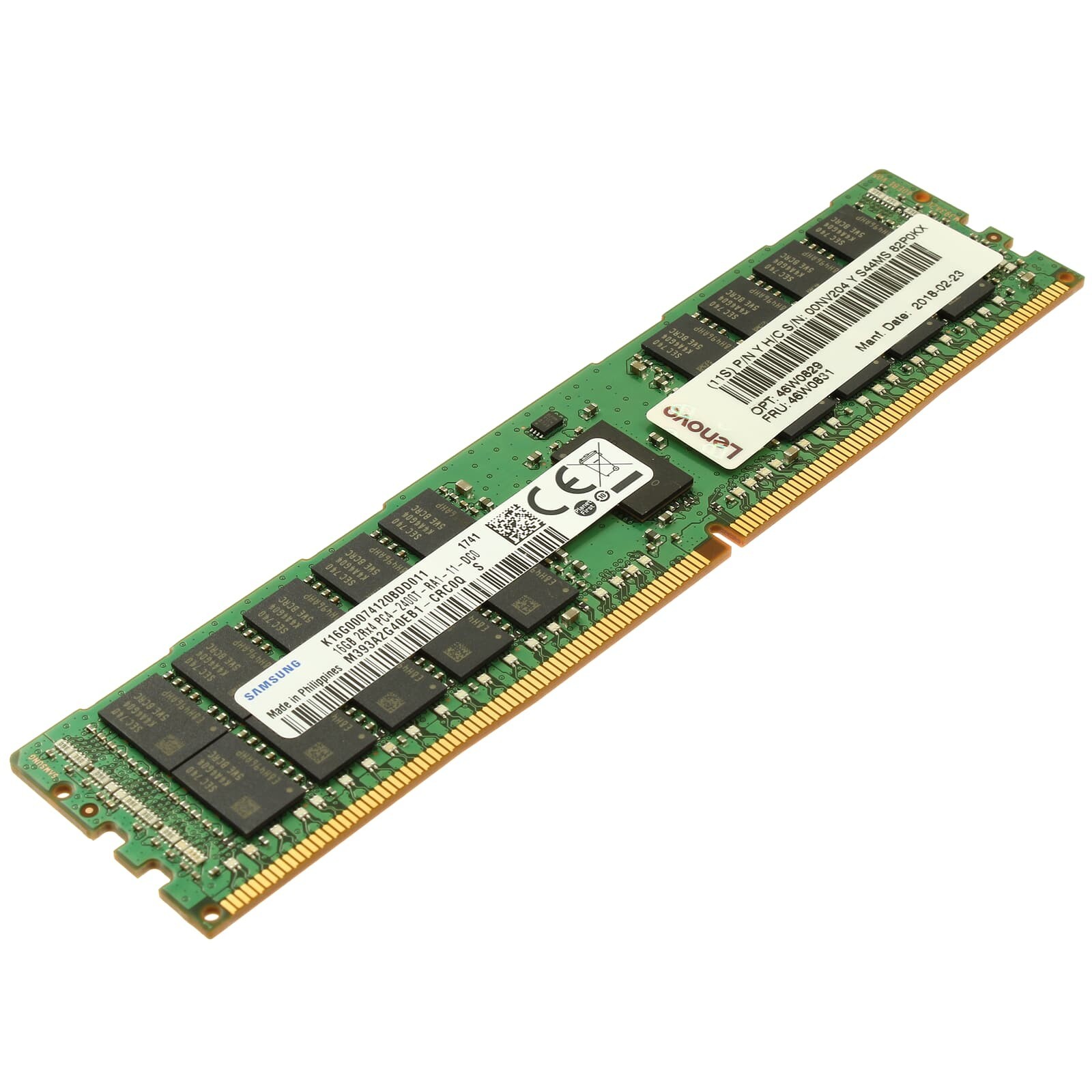 16GB Samsung ECC DDR4 2400MHz | M393A2G40EB1-CRC | Lenovo FRU: 01AG609