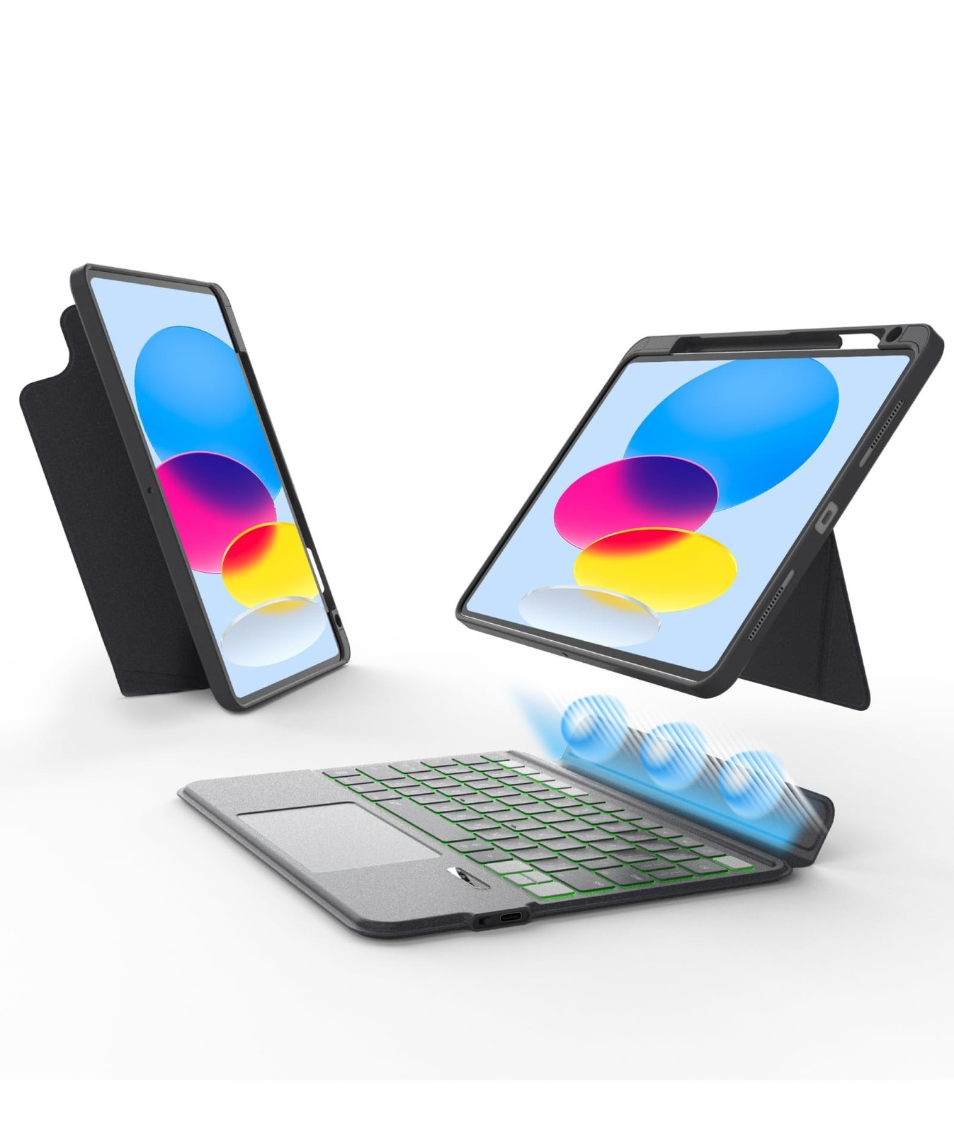 EIP Magnetix Keyboard Case for iPad 11th Gen 2025 & iPad 10th Gen 2022 Black