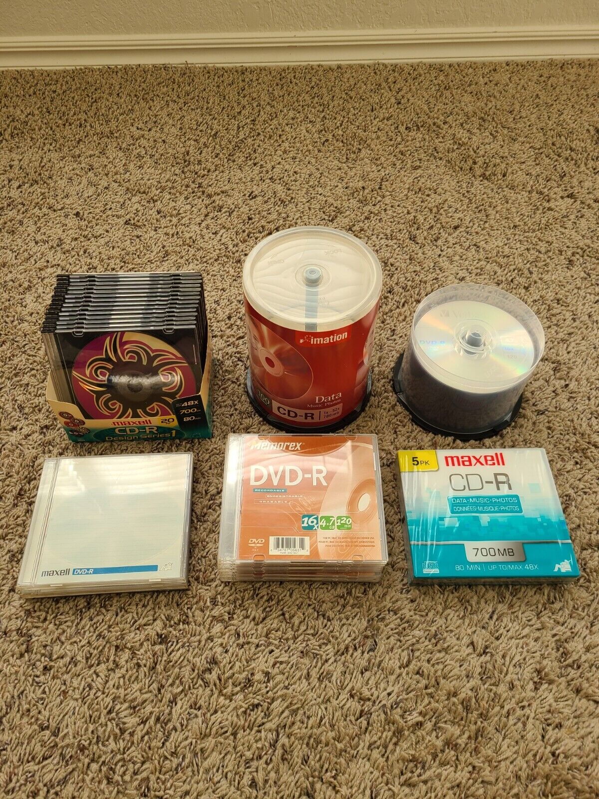 Maxell CD-R, CD-R Design, DVD-R, Plus Others Lot 