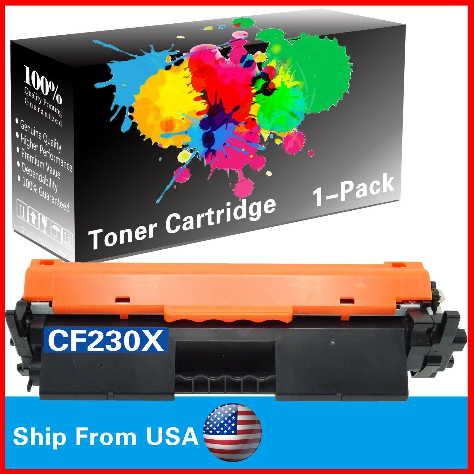 1PK 230X CF230X Toner Cartridge for Pro M203dw M203dn M277 M227fdn