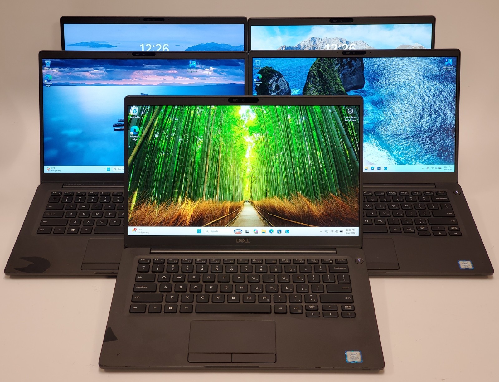 Lot of 5 Dell Latitude 7400 i5-8265U 1.6Ghz 8GB RAM 256GB SSD Win 11 Pro *READ*