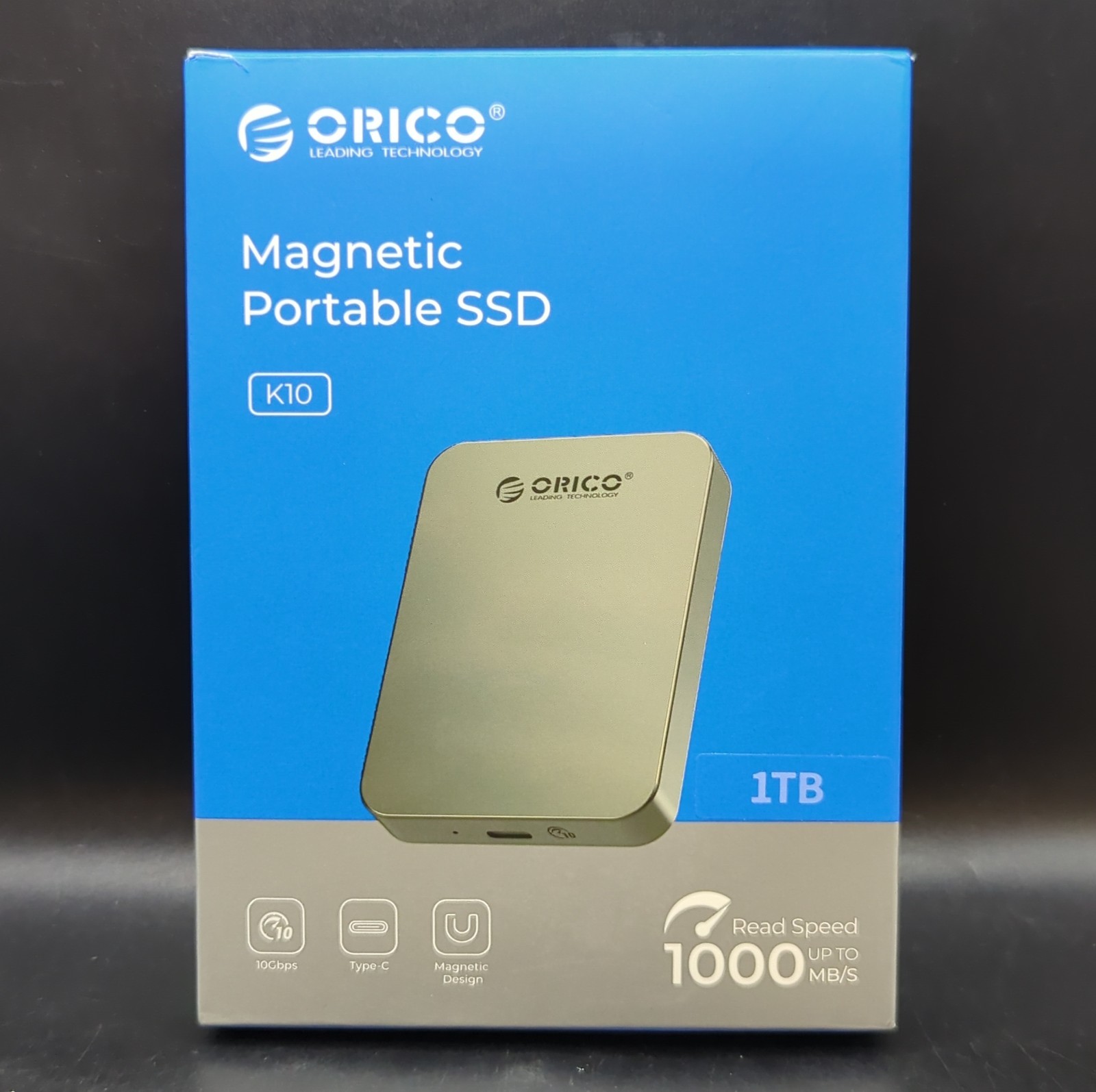 ORICO K10 1TB Magnetic Portable External SSD, Aluminum Alloy, Up to 1000MB/s